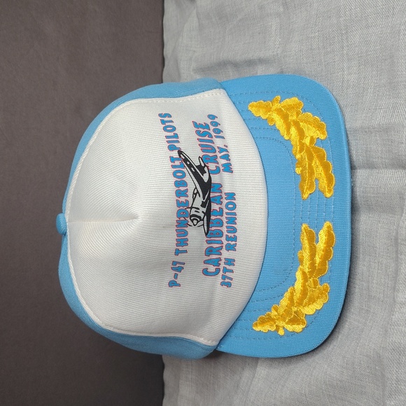 Vintage Other - Vintage 1999 P-47 Thunderbolts Pilots Hat Cap Strap Back Ball Adjustable
